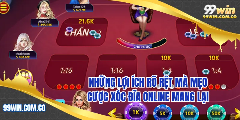 Những lợi ích rõ rệt mà mẹo cược xóc đĩa online mang lại